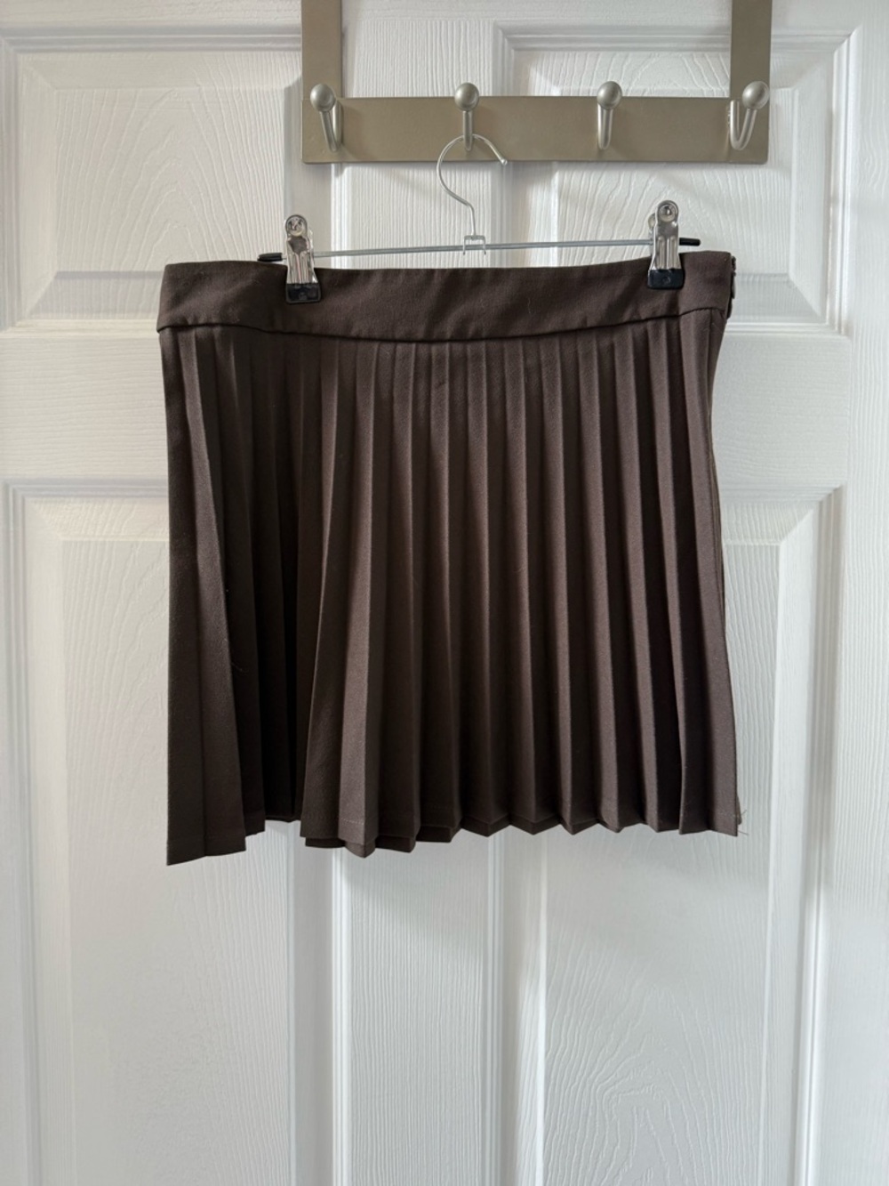 Vintage Costa Blanca Pleated Mini Skirt in Brown